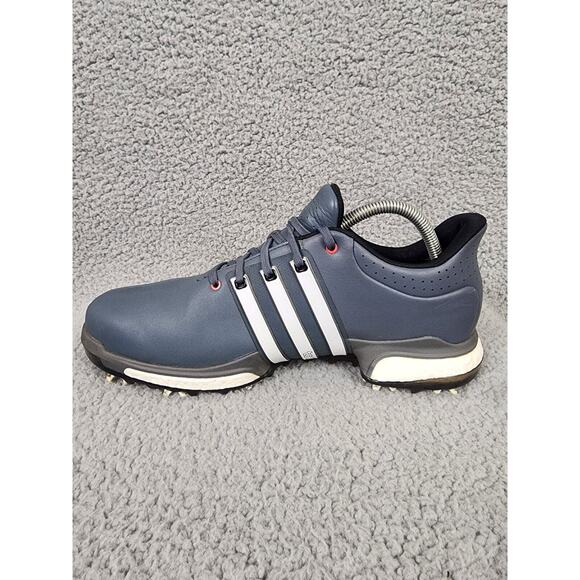 Adidas Tour 360 Boost Size 9 Golf Shoes EVN791001 Grey/White Soft Spike - Picture 5 of 10